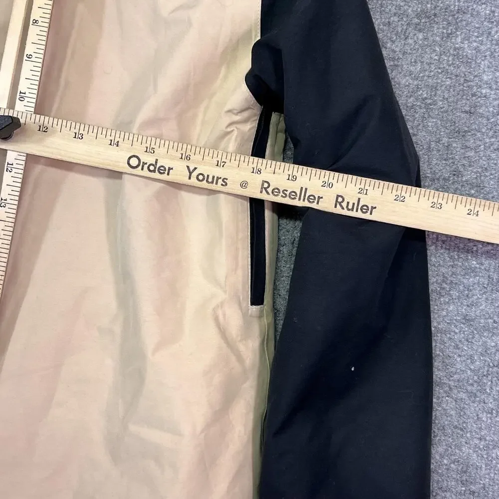 Burton GORE-TEX Living Lining Jacket Mens Small Beige Hooded Ski Snow Insulated